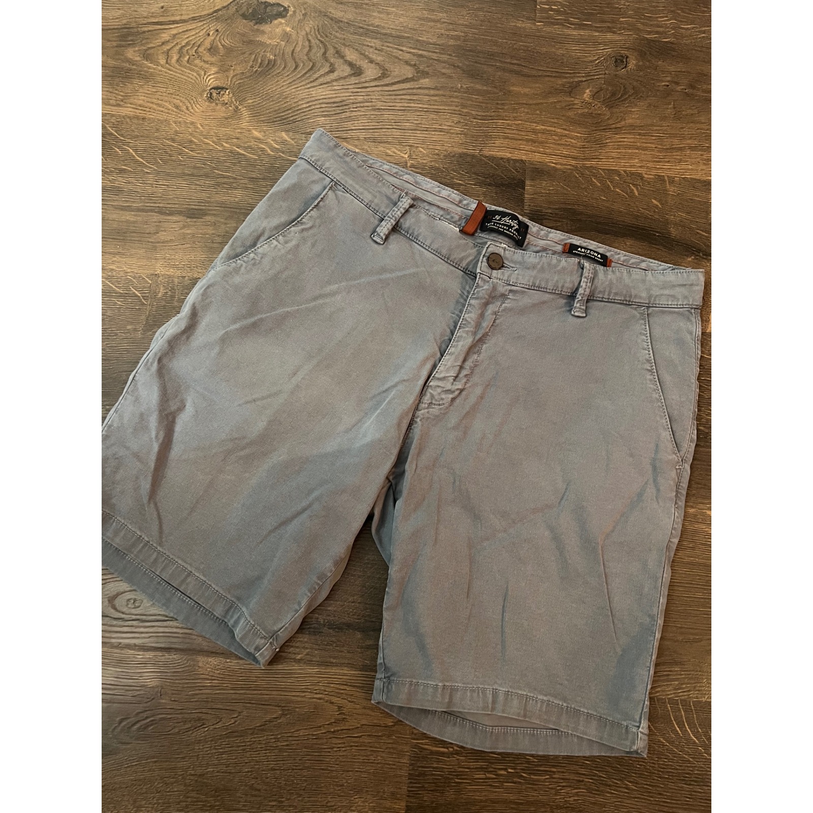 34 Heritage Chino Shorts Modern Fit Gray Casual Everyday Size 36 straight