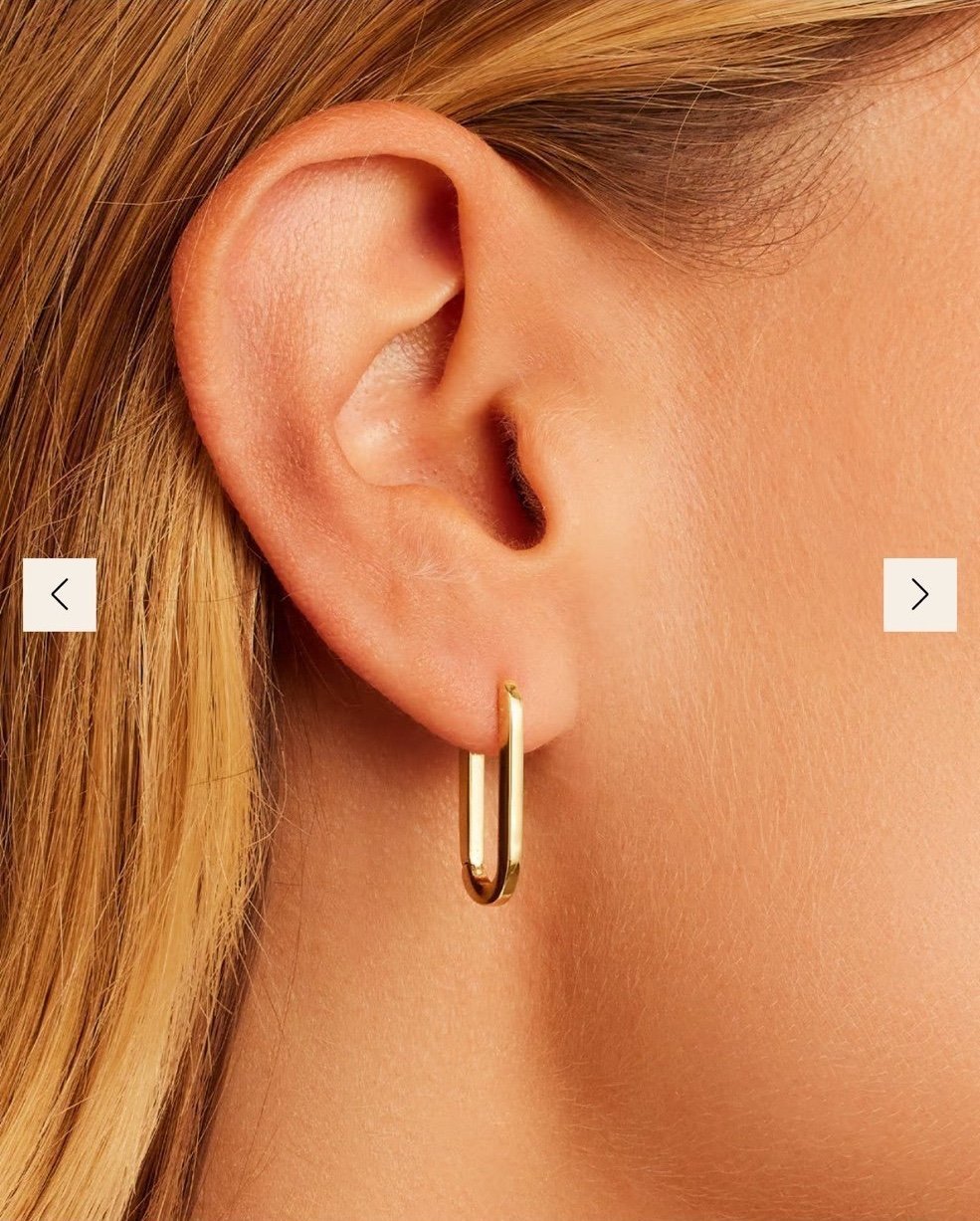 Gorjana 18k gold plated Parker huggies