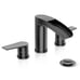 Matte Black Widespread 2-Handle Bathroom Sink Faucet with Drain