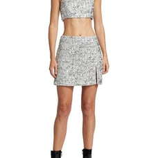 NWT Amanda Uprichard Agnes Sequin Square-Neck Crop Top in Size Medium