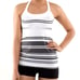 Lululemon Scoop Me Up Black White Stripe Tank II Tank Top w/Bra Cups Size 8