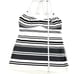 Lululemon Scoop Me Up Black White Stripe Tank II Tank Top w/Bra Cups Size 8