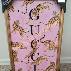 Gucci cheetah wall art