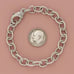 judith ripka sterling silver 7mm textured cable chain bracelet size 7in