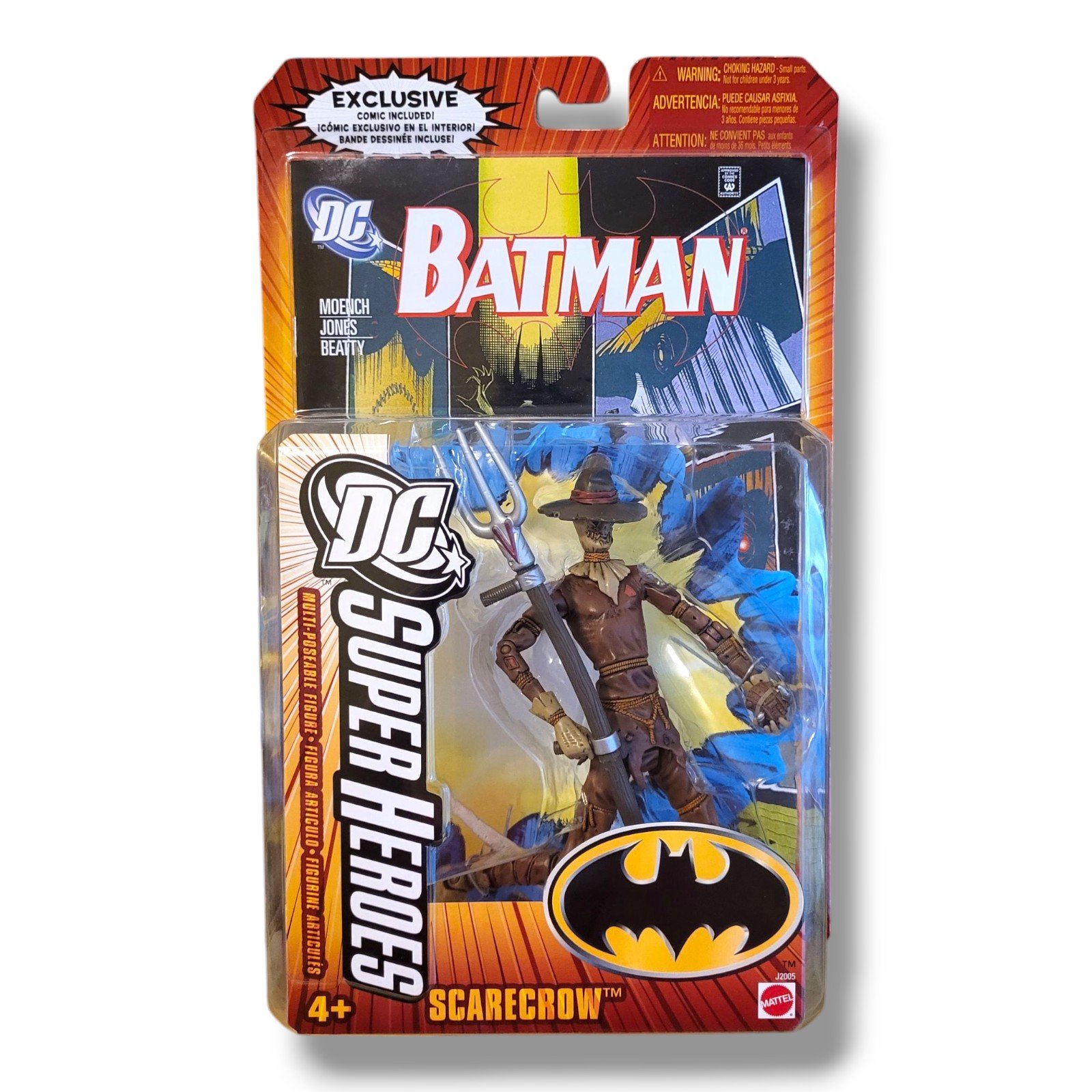 2005 Mattel DC Super Heroes Scarecrow Figure Exclusive Comic Book New In Package