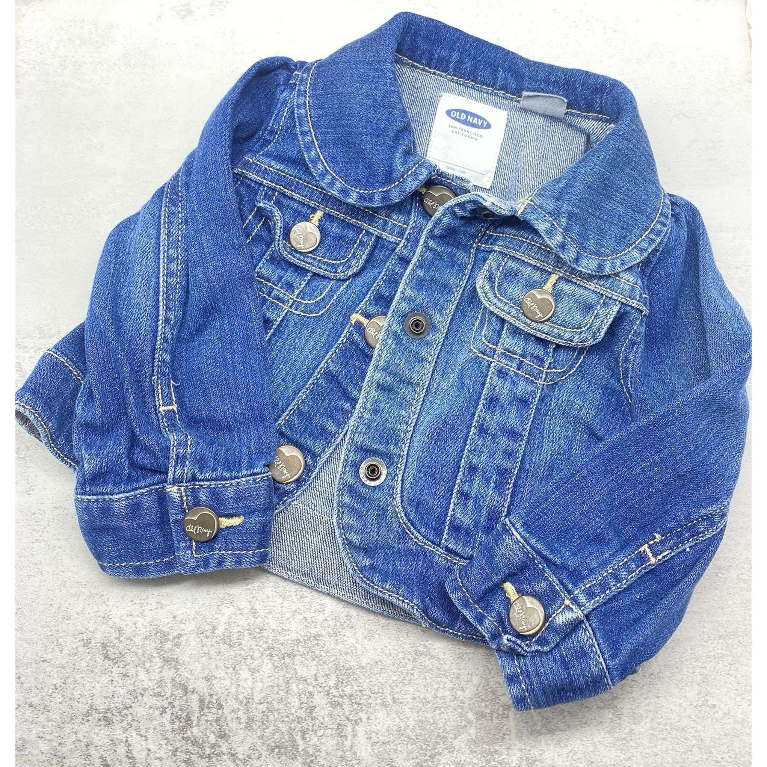 Old Navy Baby Toddler Girl Pocket Denim Jacket Size 12-18 Months