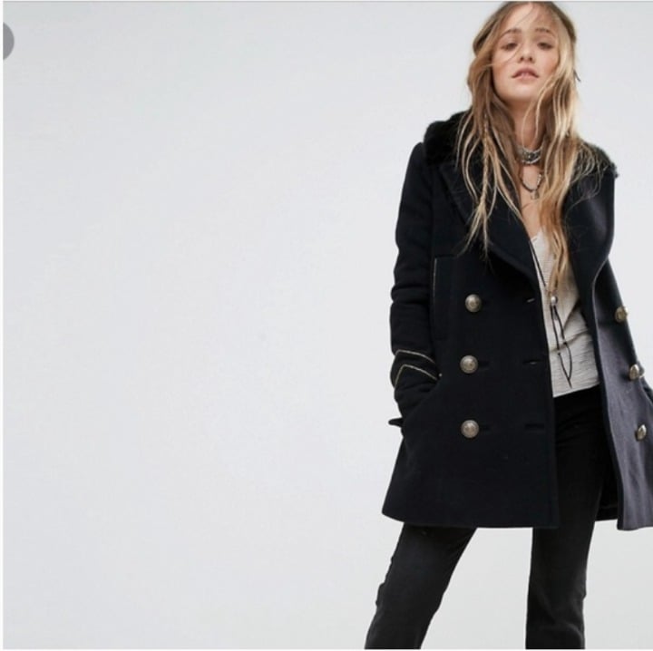 Free People Sedgwick Pea Coat M