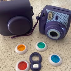 Purple Fujifilm Polaroid Camera W Case