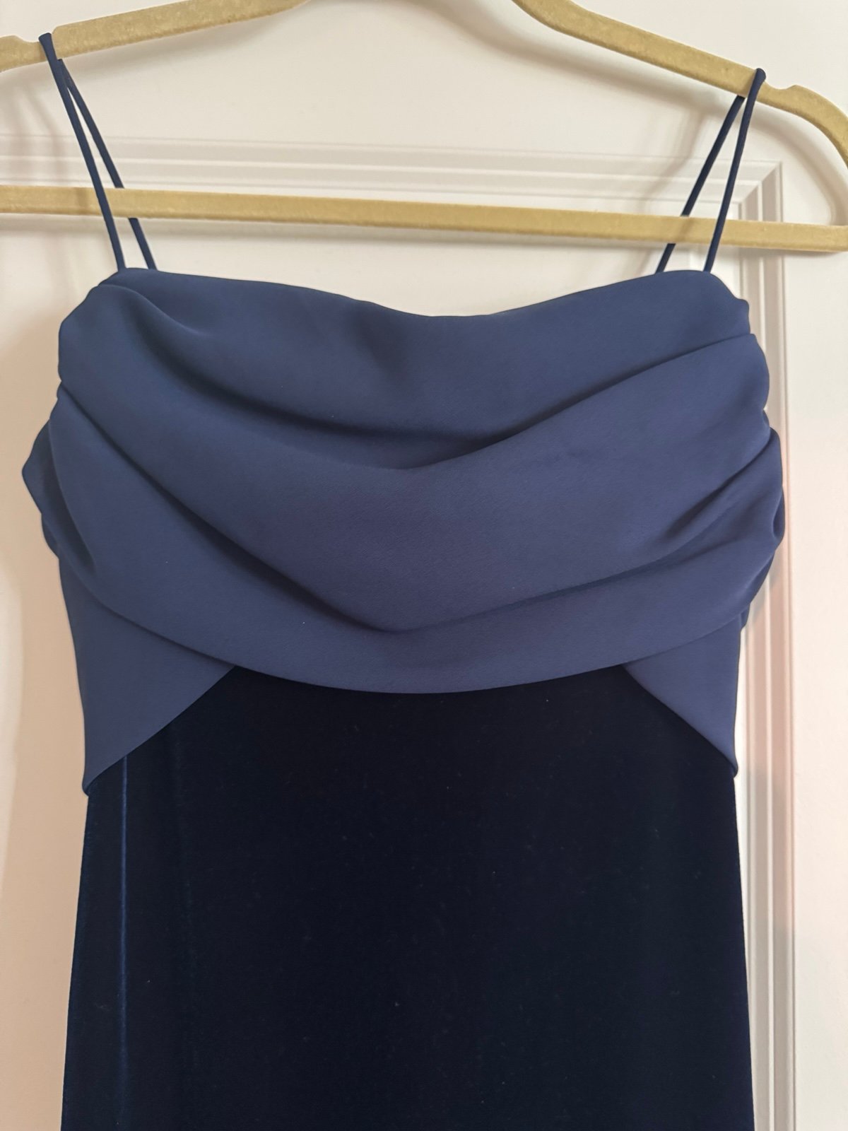 Size 6 Navy Blue Velvet Gown