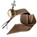 Brown Jeans Belt Women Studded Suede Studded Rodeo Western Cowgirl Large Gold