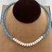 Honora Pearl Necklace New Sterling Silver Braided Blue Leather Freshwater Pearls