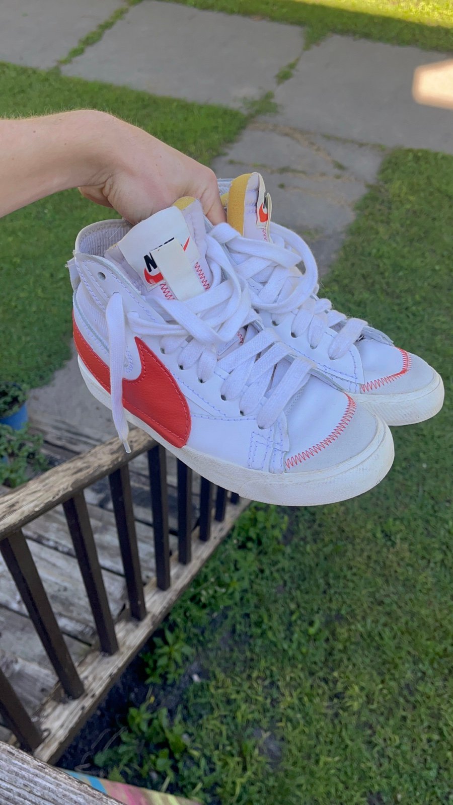 Nike bintage style blazer jumbos orange swoosh size 8 mens