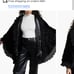 SAACHI Faux Fur Ruffled Cape