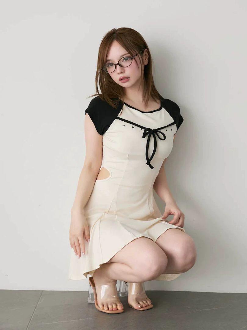 数々の賞を受賞 And Mary Logo Flare Mini Dress ワンピース