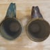 Signed Stonewear Pottery Glazed Coffe Mugs x2