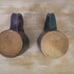 Signed Stonewear Pottery Glazed Coffe Mugs x2
