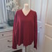 Polo Ralph Lauren Mens Vintage Classic Red Cashmere V-Neck Sweater Size XL