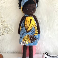 Crochet doll, amigurumi African American