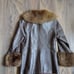 Vintage Womens 70s Sheepskin Shearling Fur Leather Coat