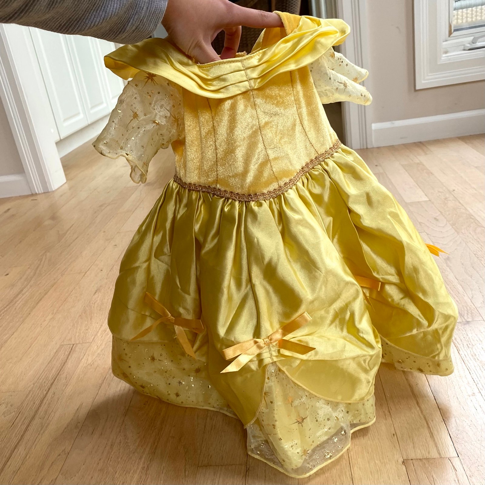 Disneyland Princess Beauty & Beast Belle Luxury Ballgown Costume Gold Dress 6M