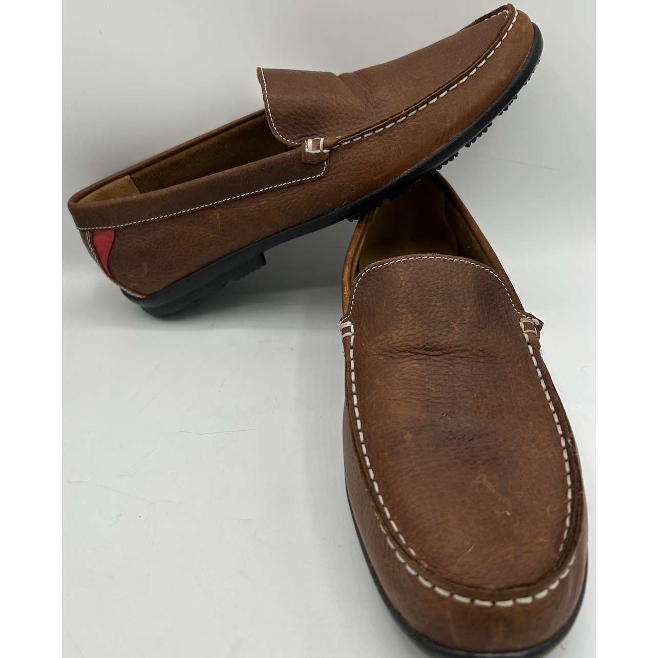 Footjoy Leather Golf Slip On Casual Moccasins Brown 79013 Men's Size 11.5 M