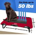 Coleman Fold & Go Pet Cot For Pet Up to 50 Lbs Indoor/Outdoor/Travel Use - Red