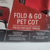 Coleman Fold & Go Pet Cot For Pet Up to 50 Lbs Indoor/Outdoor/Travel Use - Red