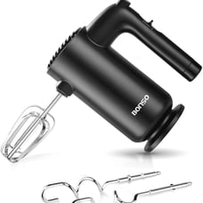 Electric 5-Speed Portable Whisk Handheld Mixer with Beaters and Dough Hooks