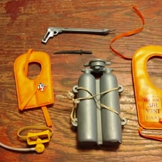 Vintage GI Joe Empire Pencil Box W/ Scuba Gear Etc.