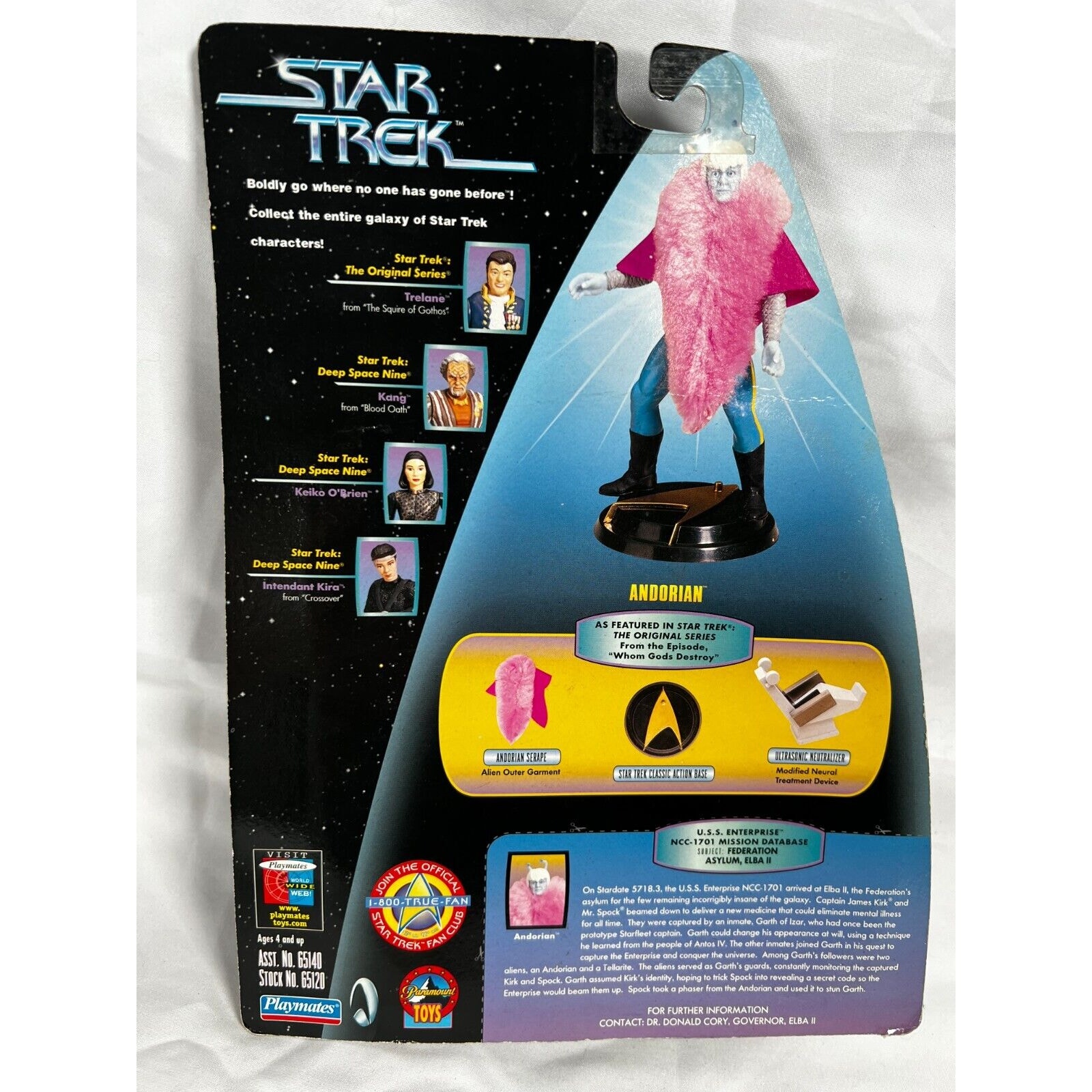 1998 Playmates Star Trek - Andorian #65120 - NIB - detail
