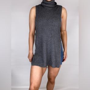 Cable Gauge Sleeveless Turtlenecks Mock Sweaters Mercari
